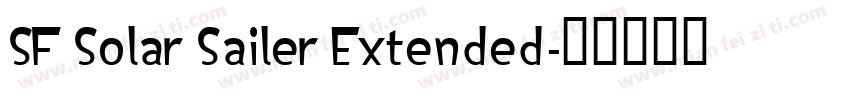 SF Solar Sailer Extended字体转换